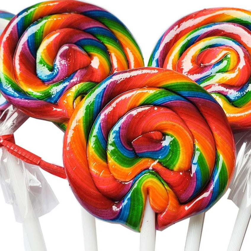 Azteca Paleta Trenzada Rainbow Swirl Twisted Lollipops (10 Count) – Wholesale Mexican Candy