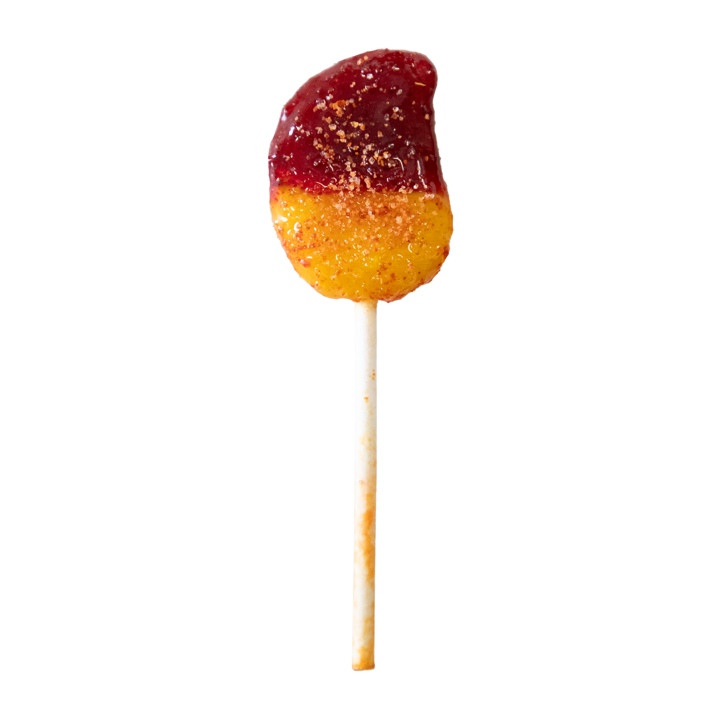 Chamoy mango chili coated hard candy lollipop Mexican candy
