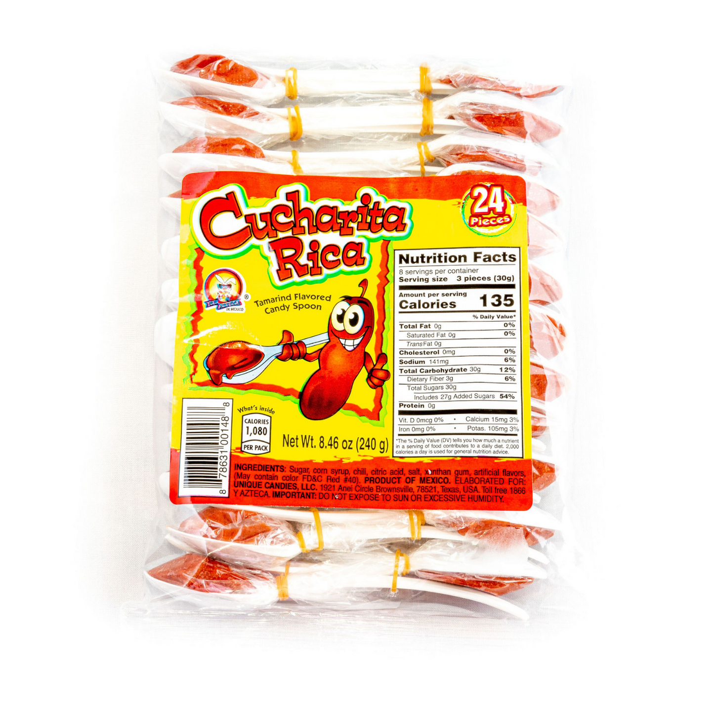 Azteca Cucharita Rica tamarind candy spoons 24 count Mexican candy