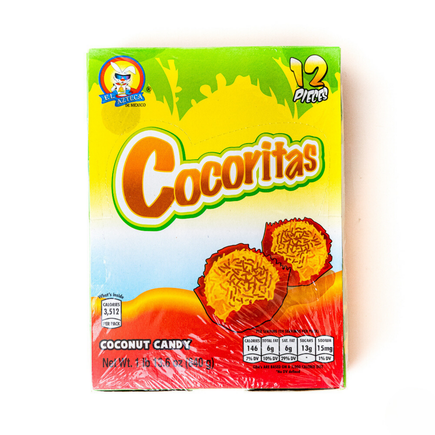 Azteca Cocoritas coconut candy retail display wholesale Mexican candy