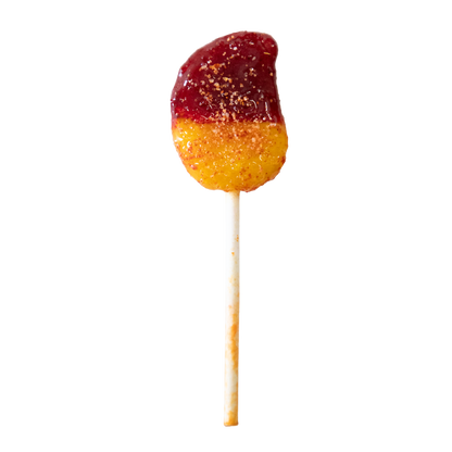 Chamoy mango chili coated hard candy lollipop Mexican candy