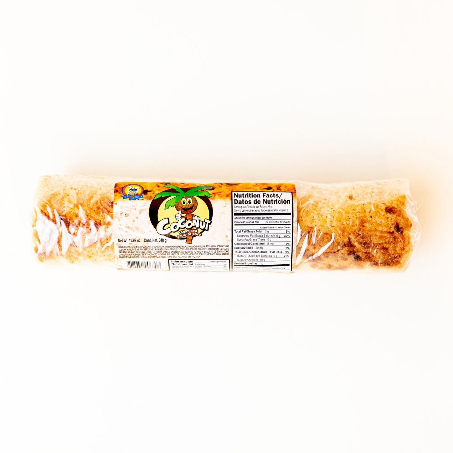 Azteca traditional Mexican coconut candy roll