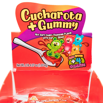 Azteca Cucharota + Gummy tamarind candy with gummies display box