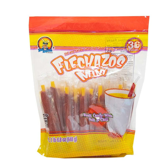 Azteca Flechazos Mini tamarind candy sticks bag