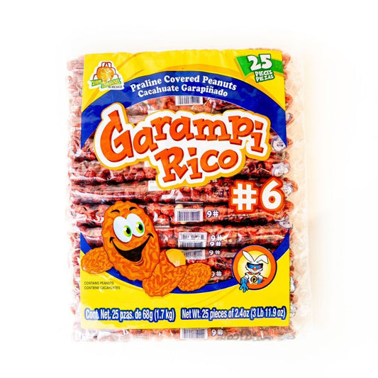 Azteca Garampi Rico #6 praline peanut candy bars pack