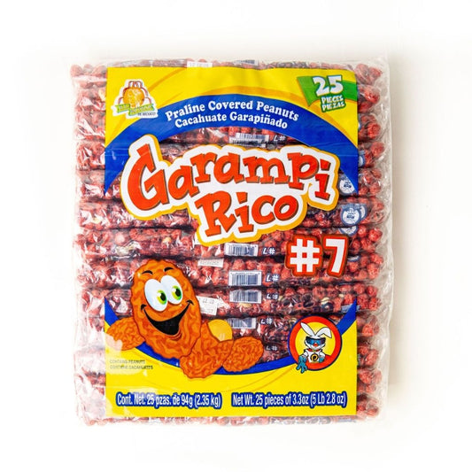 Azteca Garampi Rico #7 praline covered peanut candy bars pack
