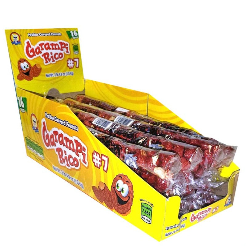 Azteca Garampi Rico #7 praline peanut candy bars display box