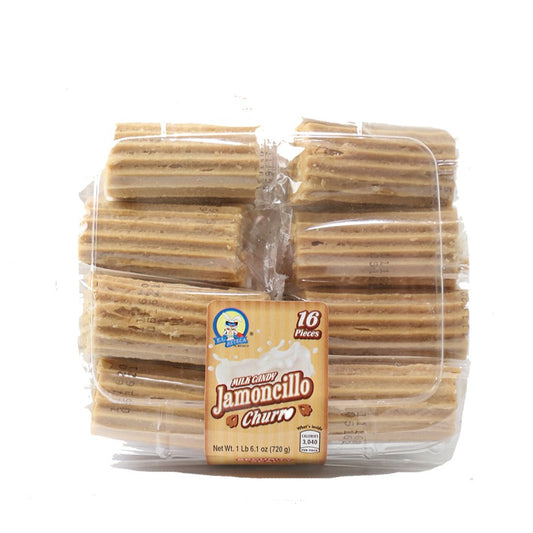 Azteca Jamoncillo Churro Mexican milk candy 16 pieces