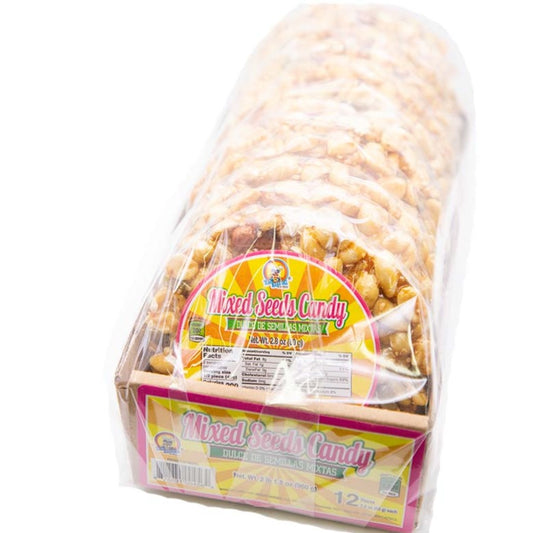 Azteca Mixed Seeds Candy dulce de semillas mixtas 12 count display box