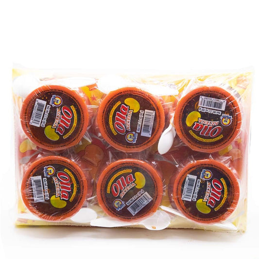 Azteca Olla mango tamarind candy cups 6 pack with spoons