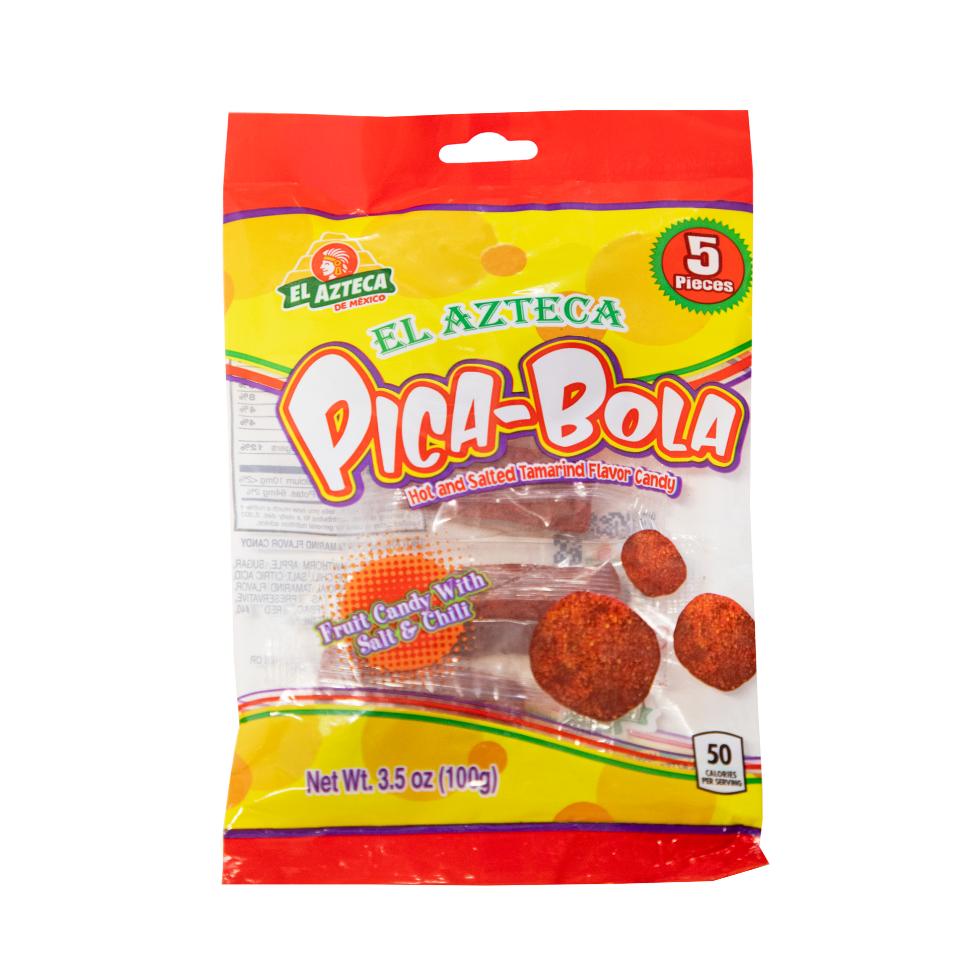 Azteca Pica-Bola tamarind candy with chili 5 piece bag wholesale Mexican candy