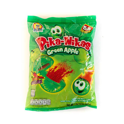 Azteca Pika-Nikas Green Apple chili filled candy 55 count bag