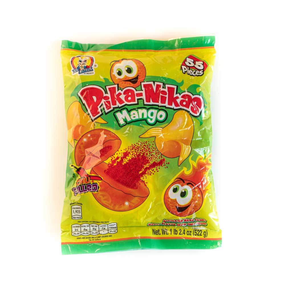 Azteca Candy Pika-Nikas Mango 55ct | Chili Filled Mango Candy – El Azteca de Mexico