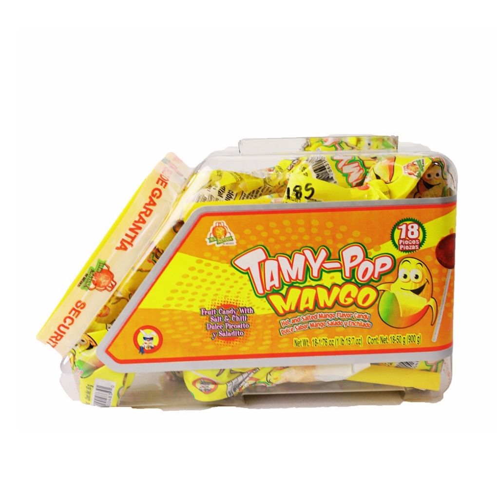 Azteca Tamy-Pop mango candy with chili 18 count Mexican candy