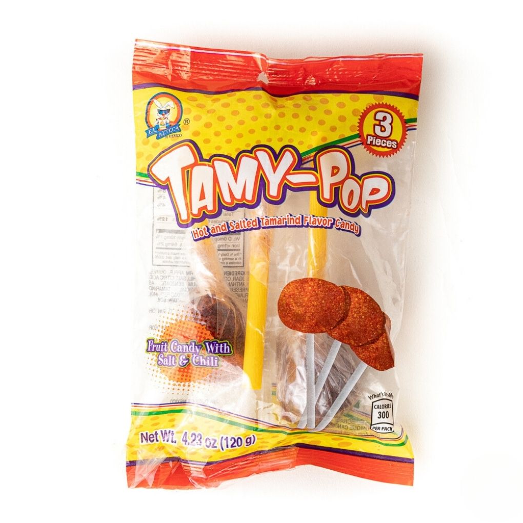 Azteca Tamy-Pop tamarind candy with chili 3 count Mexican candy