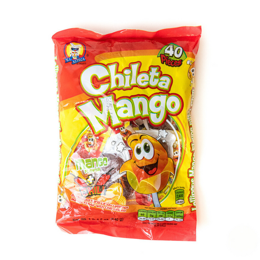 Chileta Mango sweet and spicy Mexican chili lollipops 40 pack