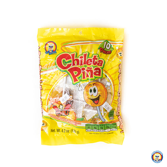 Chileta Piña pineapple chili Mexican lollipops