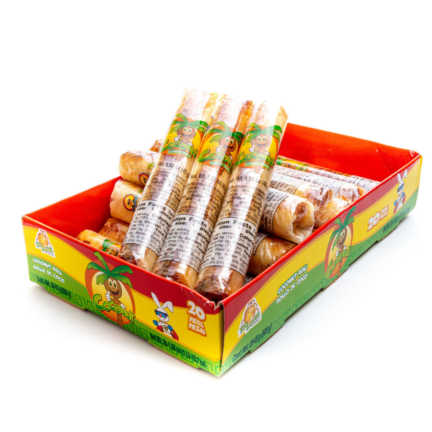 Azteca Coconut Rolls Display