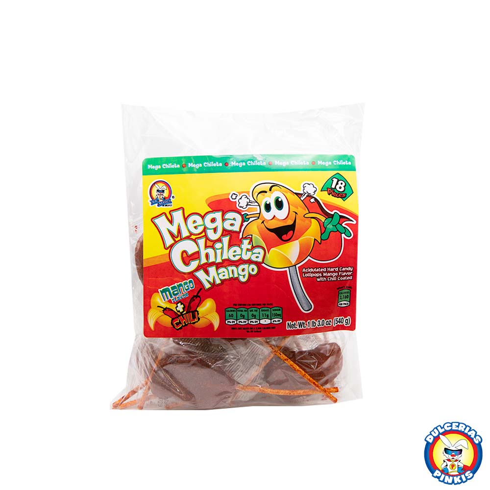 Mega Chileta Mango Mexican chili lollipops
